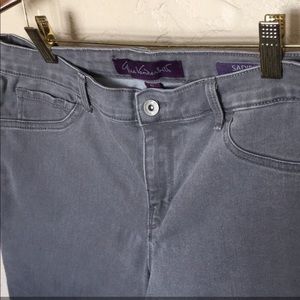 Gray denim capris.  Size 12